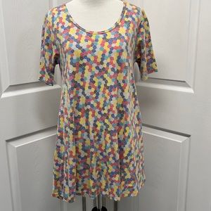 LuLaRoe New XS Multicolored Geometric Perfect T Shirt NWT